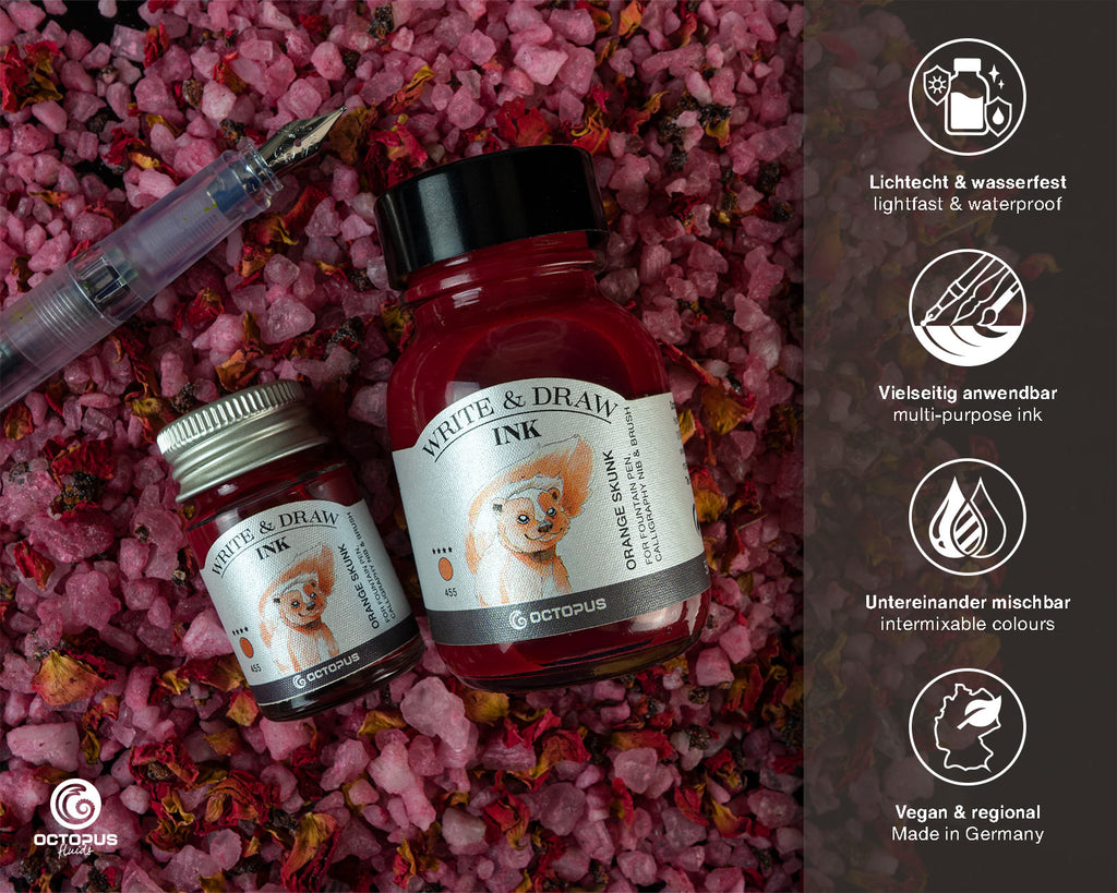Encre pour Écrire et Dessiner Orange Skunk 10ml Octopus