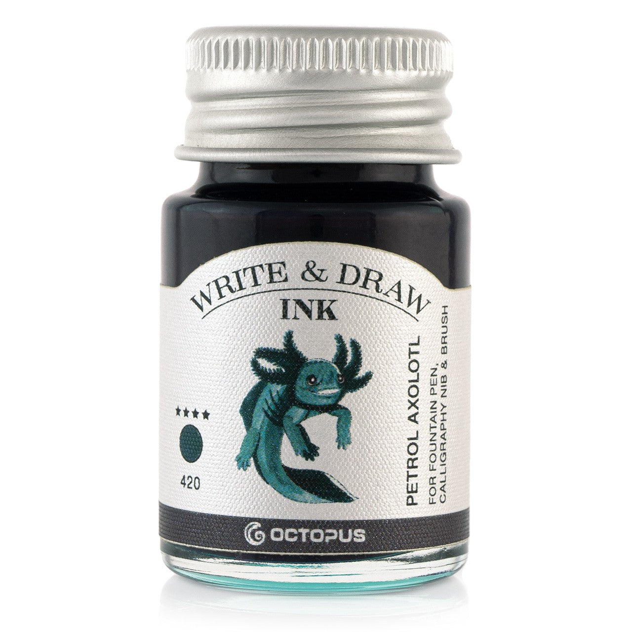 Encre pour Écrire et Dessiner Petrol Axolotl 10ml Octopus