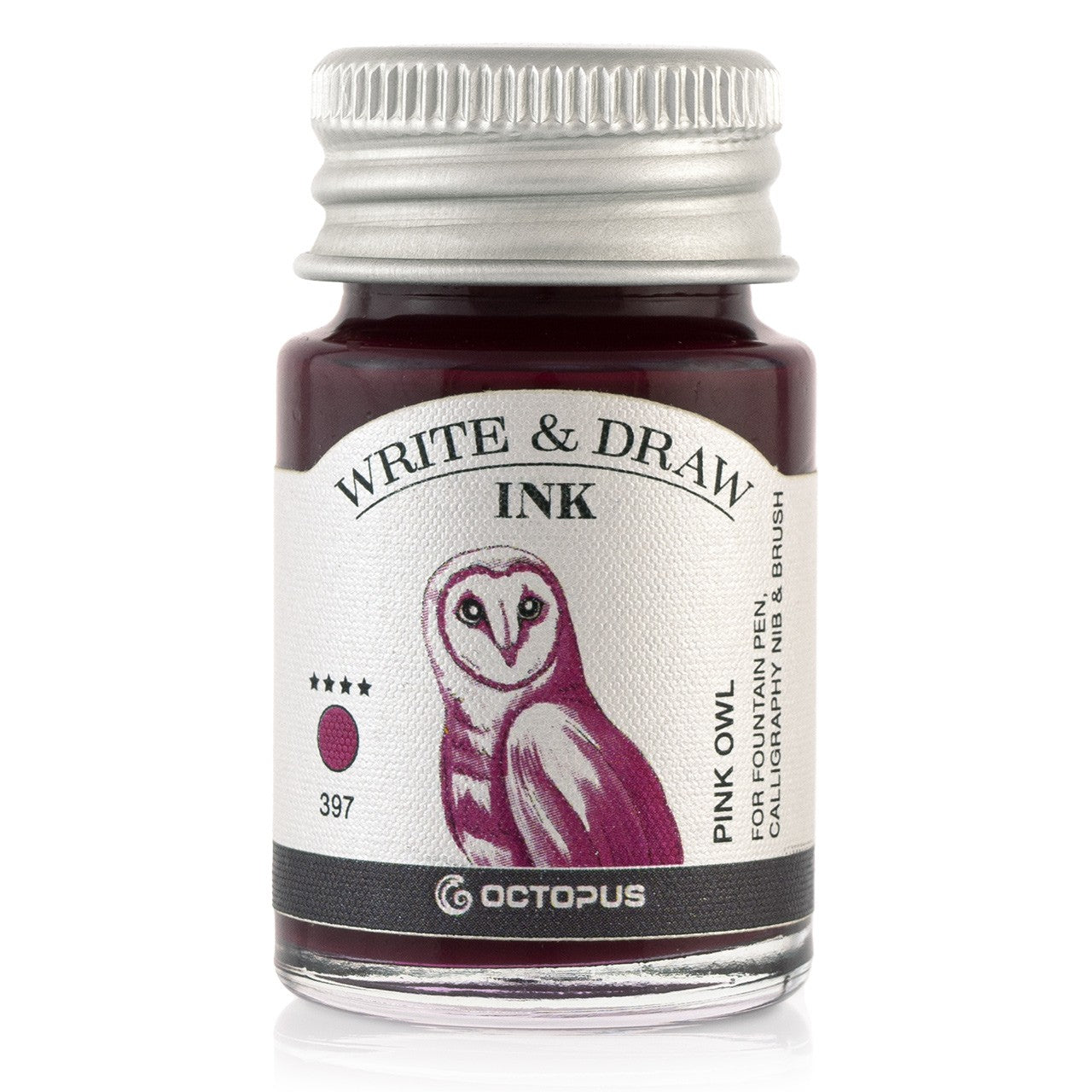 Encre pour Écrire et Dessiner Pink Owl 10ml Octopus