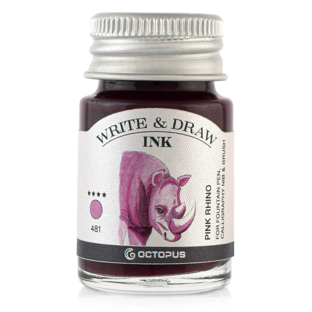 Encre pour Écrire et Dessiner Pink Rhino 10ml Octopus