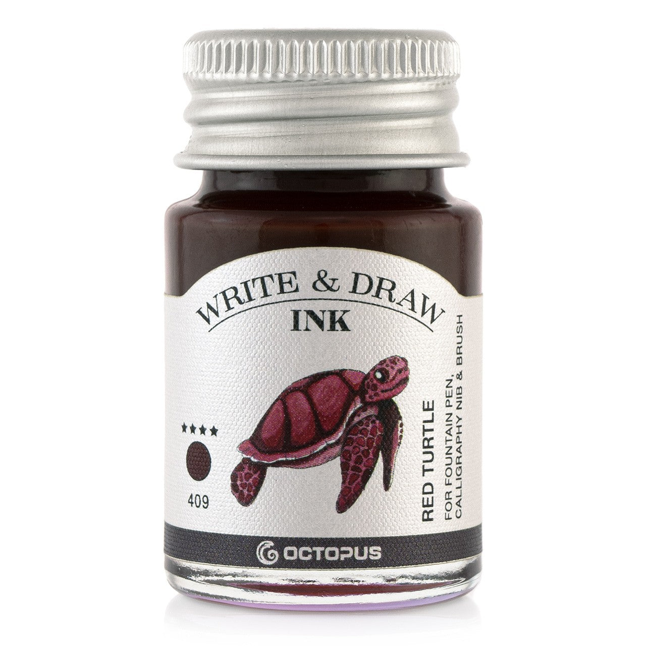 Encre pour Écrire et Dessiner Red Turtle 10ml Octopus