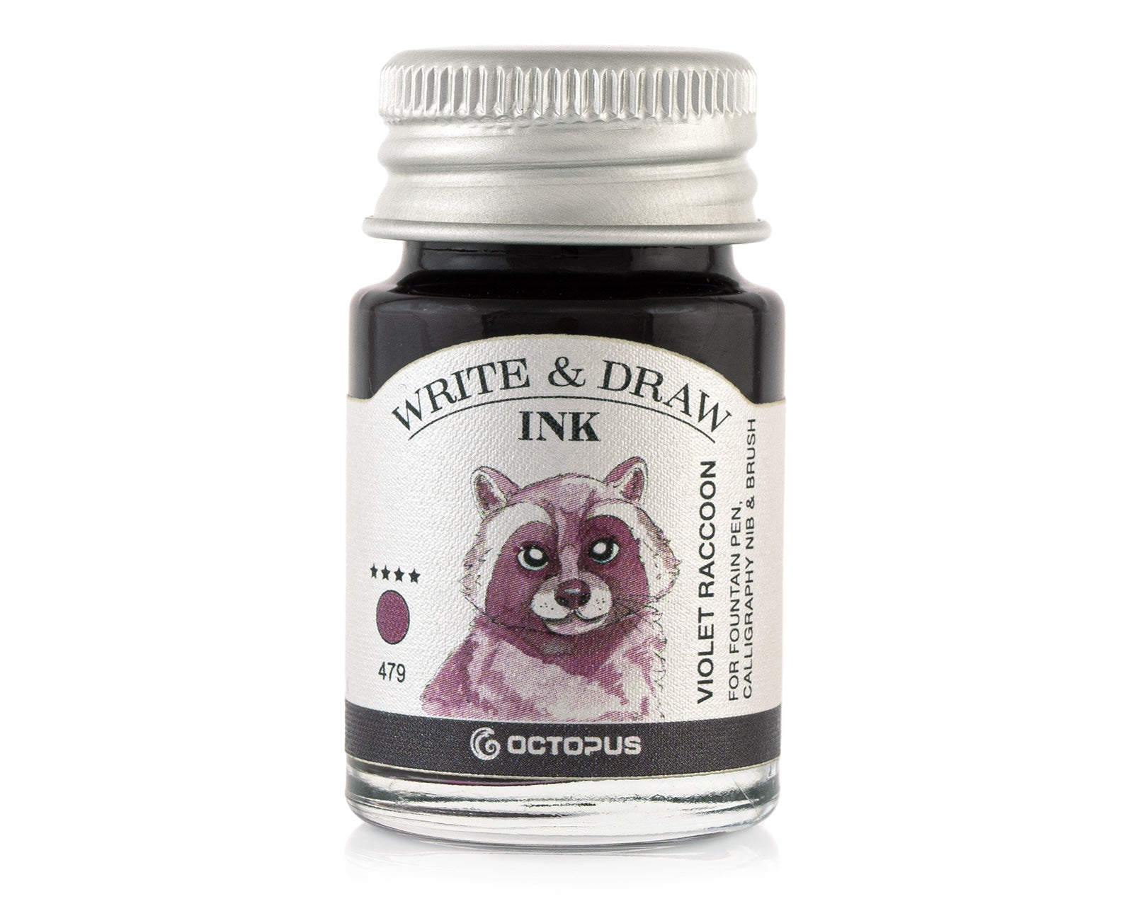 Encre pour Écrire et Dessiner Violet Raccoon 10ml Octopus