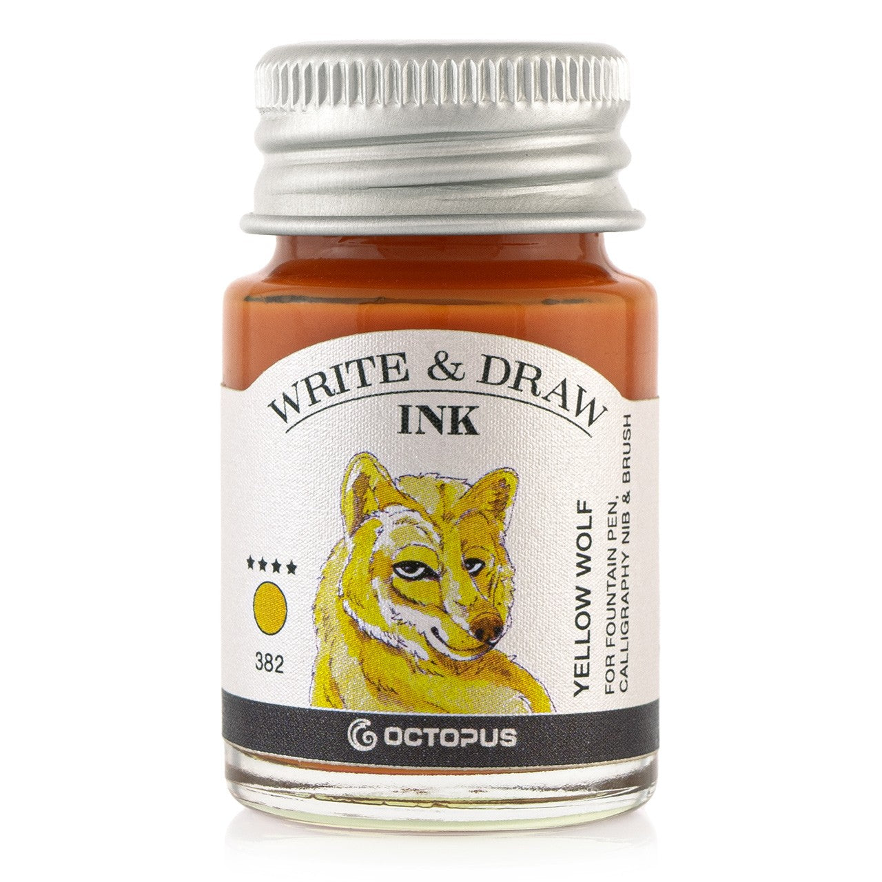 Encre pour Écrire et Dessiner Yellow Wolf 10ml Octopus