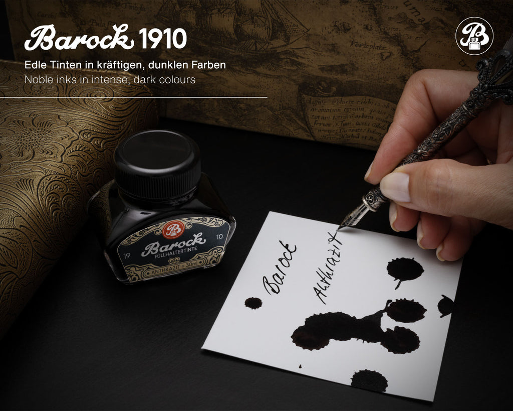 Encre pour Stylo Plume Barock 1910 Anthrazit 30ml Octopus