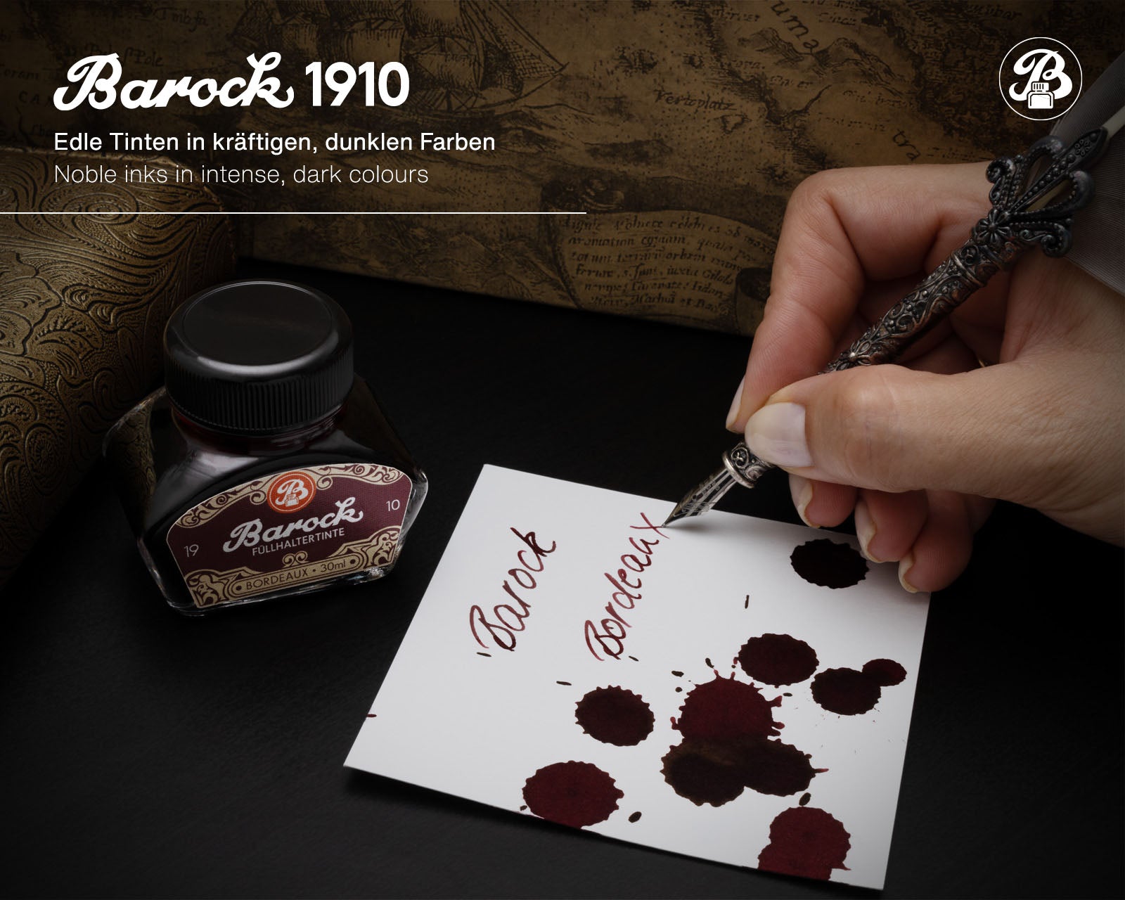 Encre pour Stylo Plume Barock 1910 Bordeaux 30ml Octopus