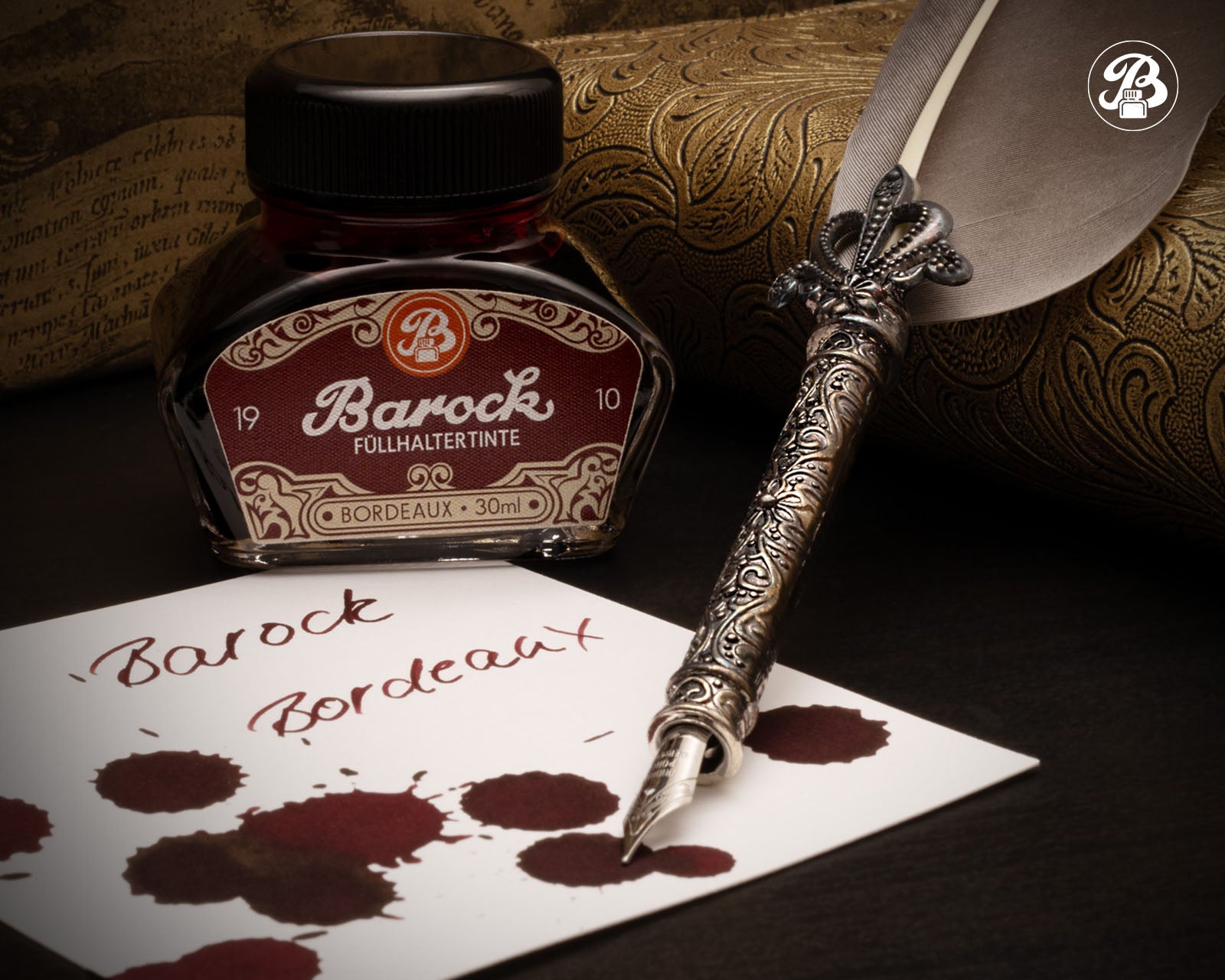Encre pour Stylo Plume Barock 1910 Bordeaux 30ml Octopus