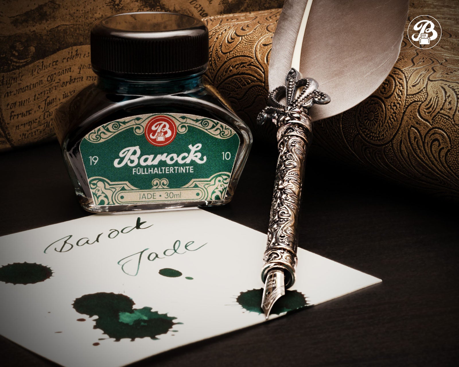 Encre pour Stylo Plume Barock 1910 Jade 30ml Octopus