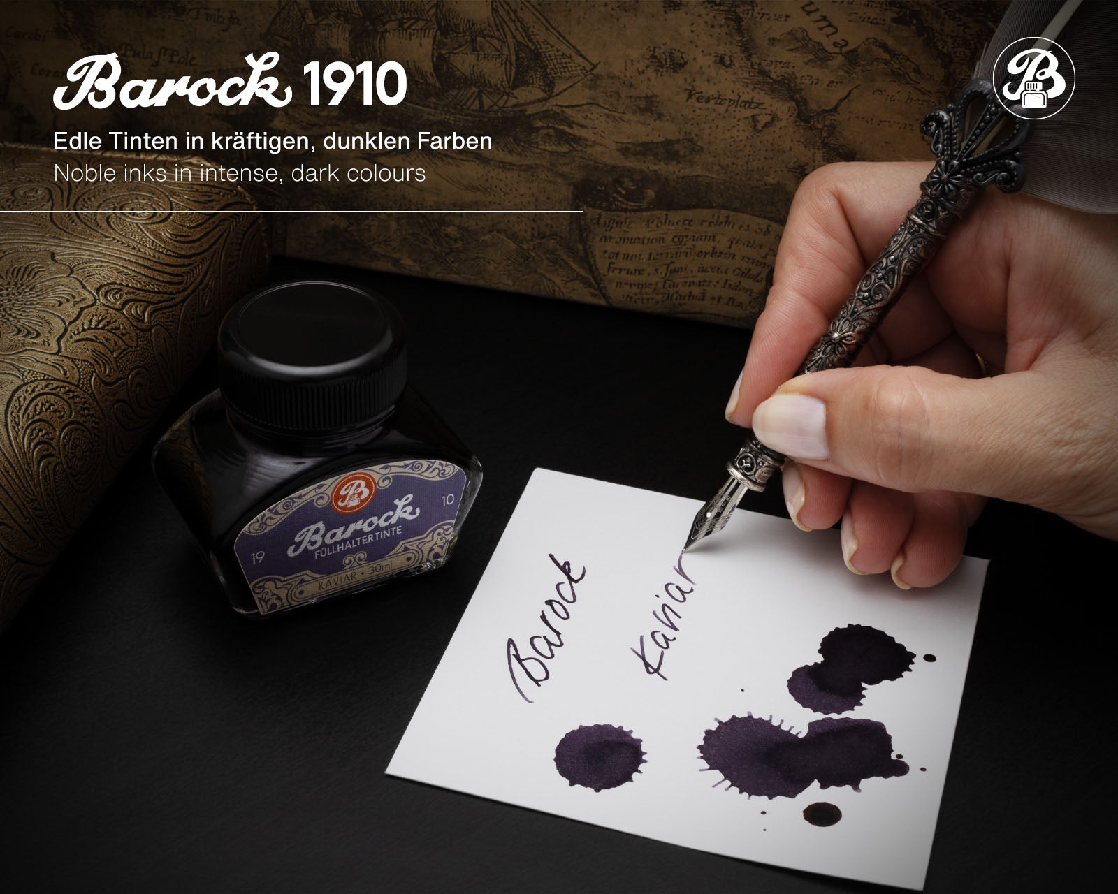 Encre pour Stylo Plume Barock 1910 Kaviar 30ml Octopus