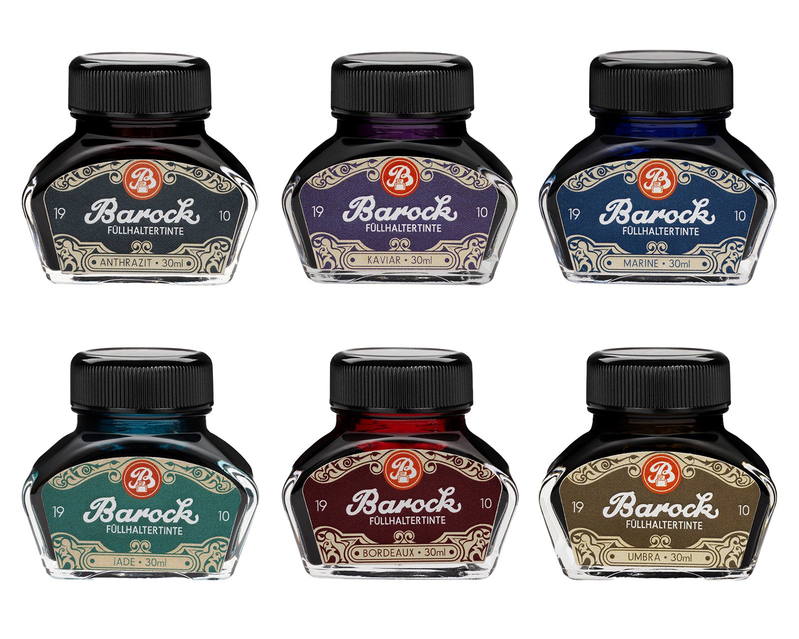 Encre pour Stylo Plume Barock 1910 Kaviar 30ml Octopus