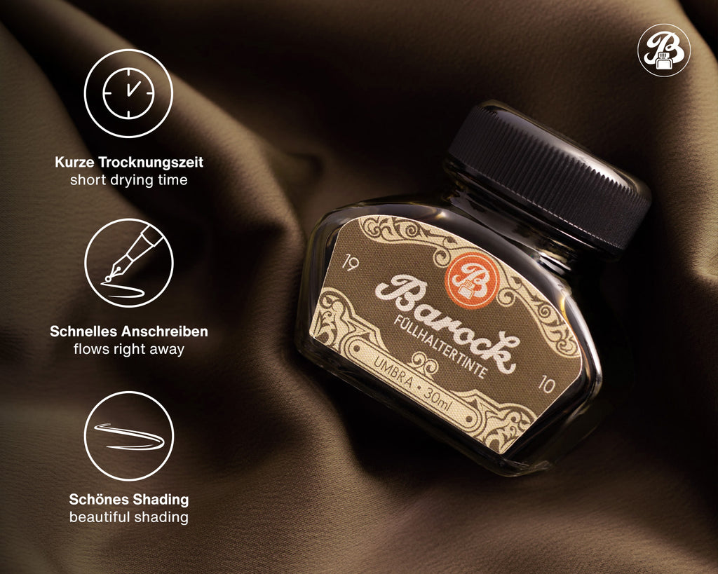 Encre pour Stylo Plume Barock 1910 Umbra 30ml Octopus
