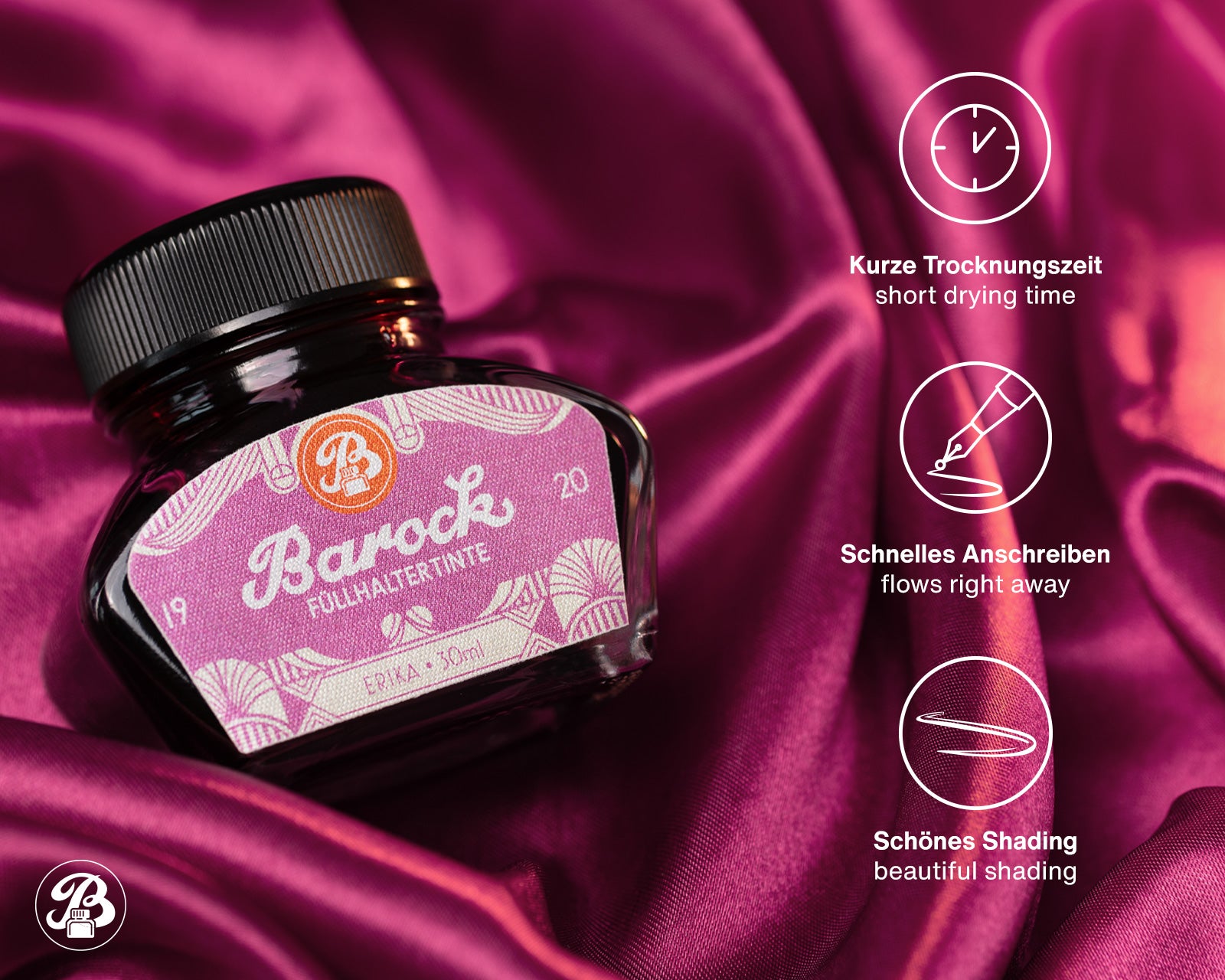 Encre pour Stylo Plume Barock 1920 Erika 30ml Octopus