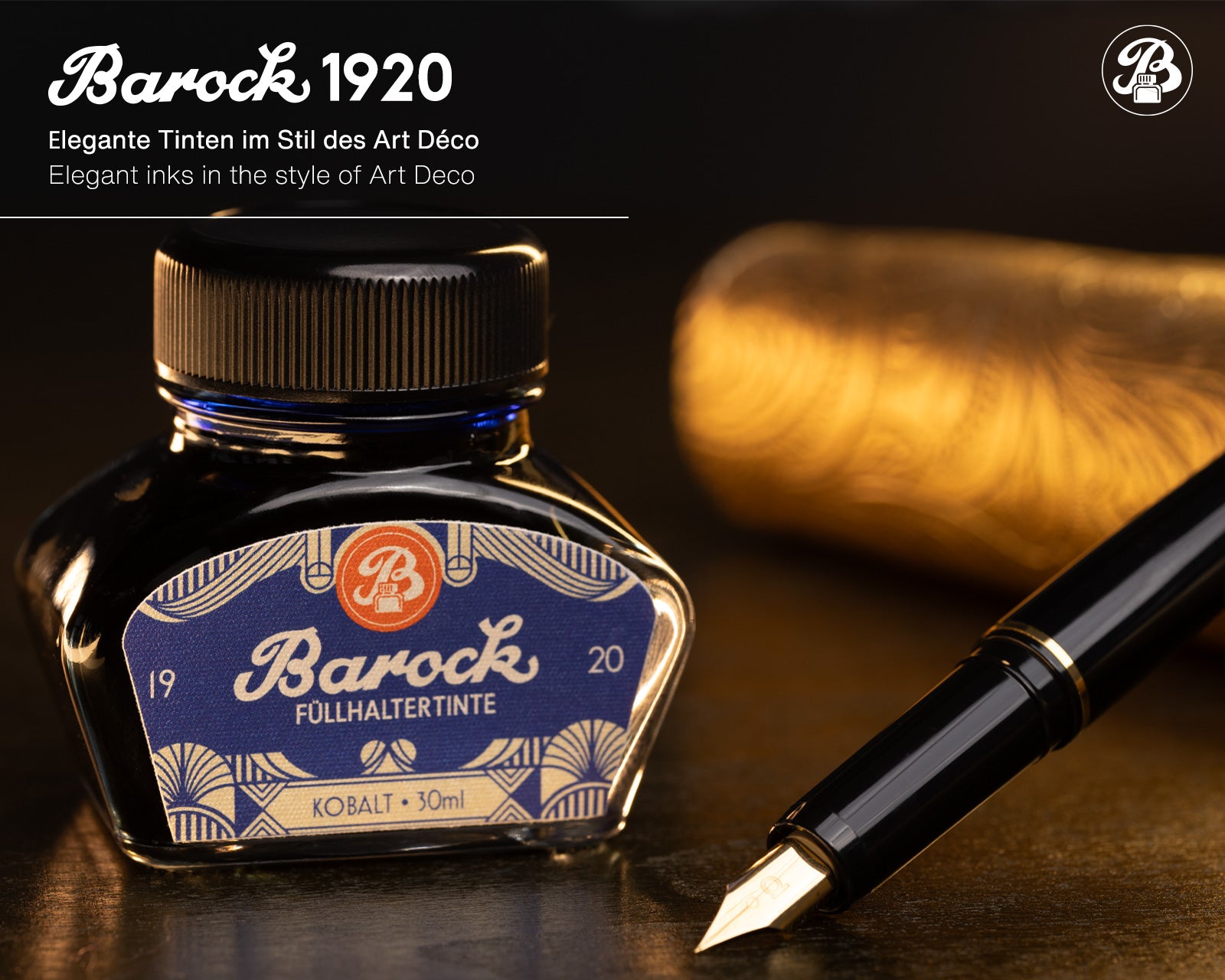 Encre pour Stylo Plume Barock 1920 Kobalt 30ml Octopus