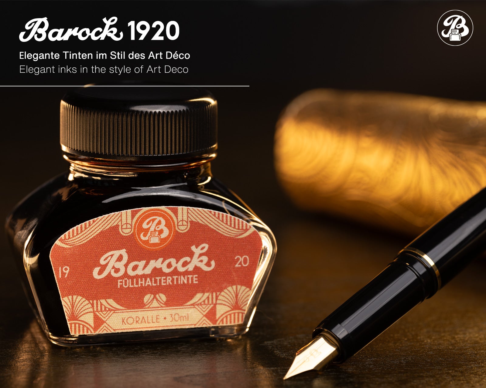Encre pour Stylo Plume Barock 1920 Koralle 30ml Octopus