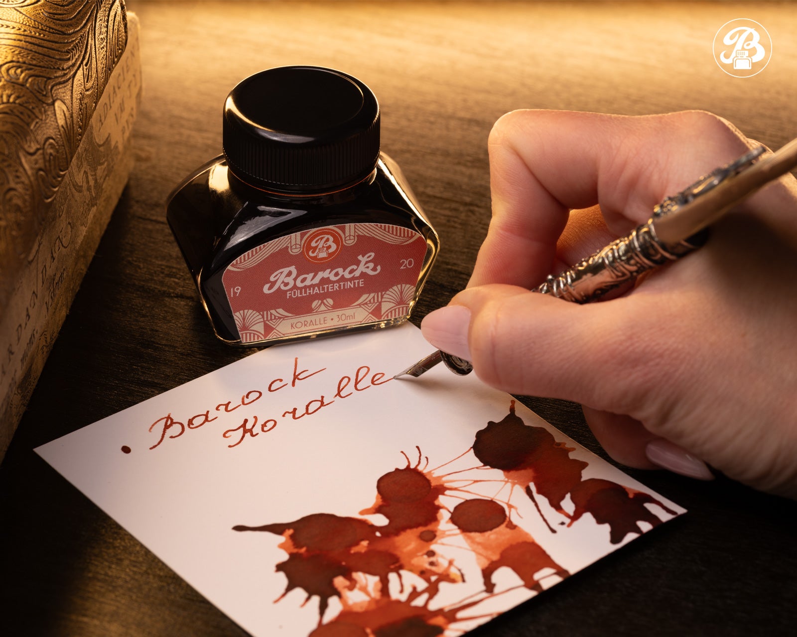Encre pour Stylo Plume Barock 1920 Koralle 30ml Octopus