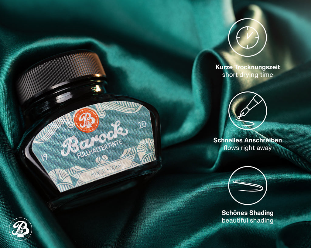 Encre pour Stylo Plume Barock 1920 Mint 30ml Octopus