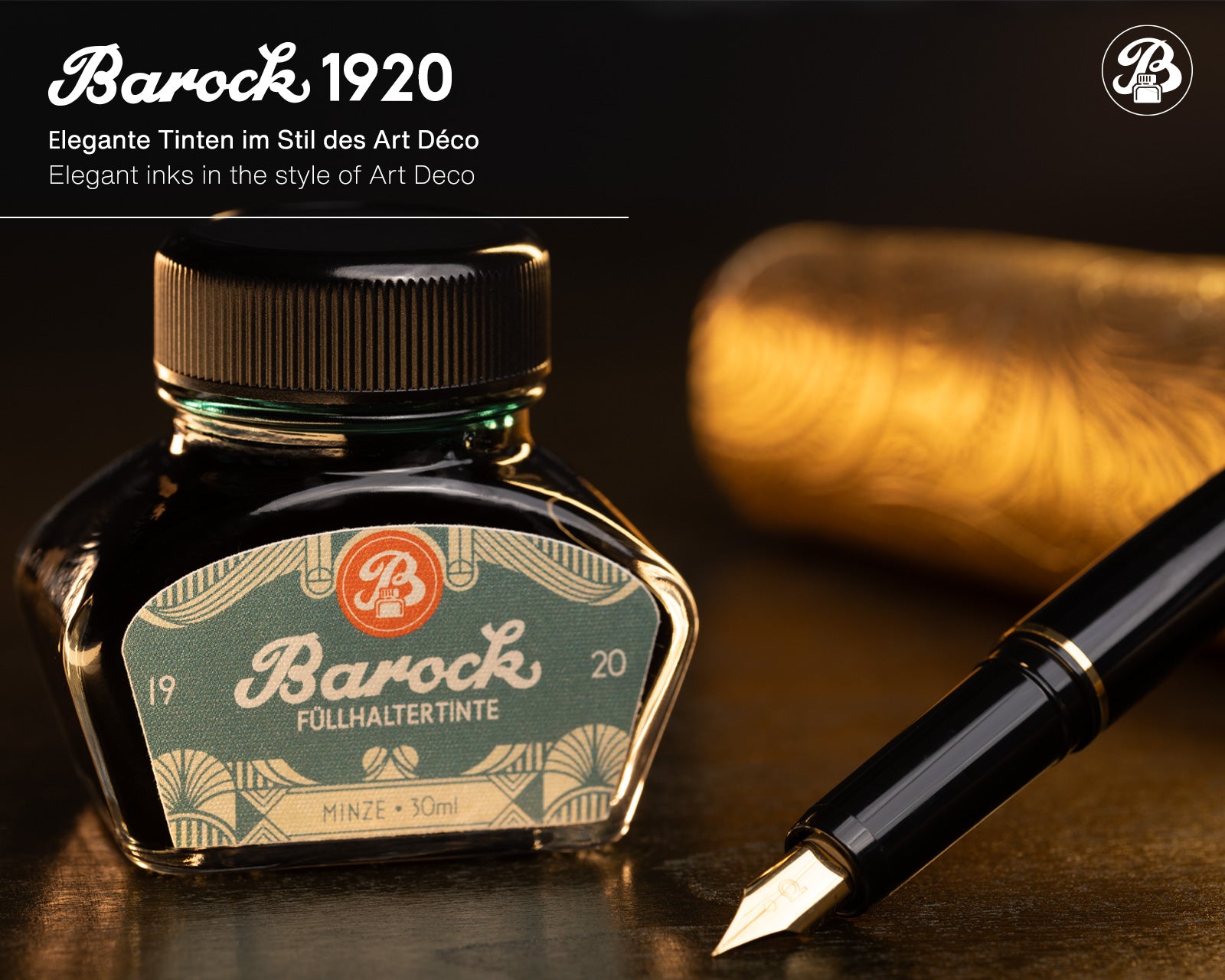 Encre pour Stylo Plume Barock 1920 Mint 30ml Octopus