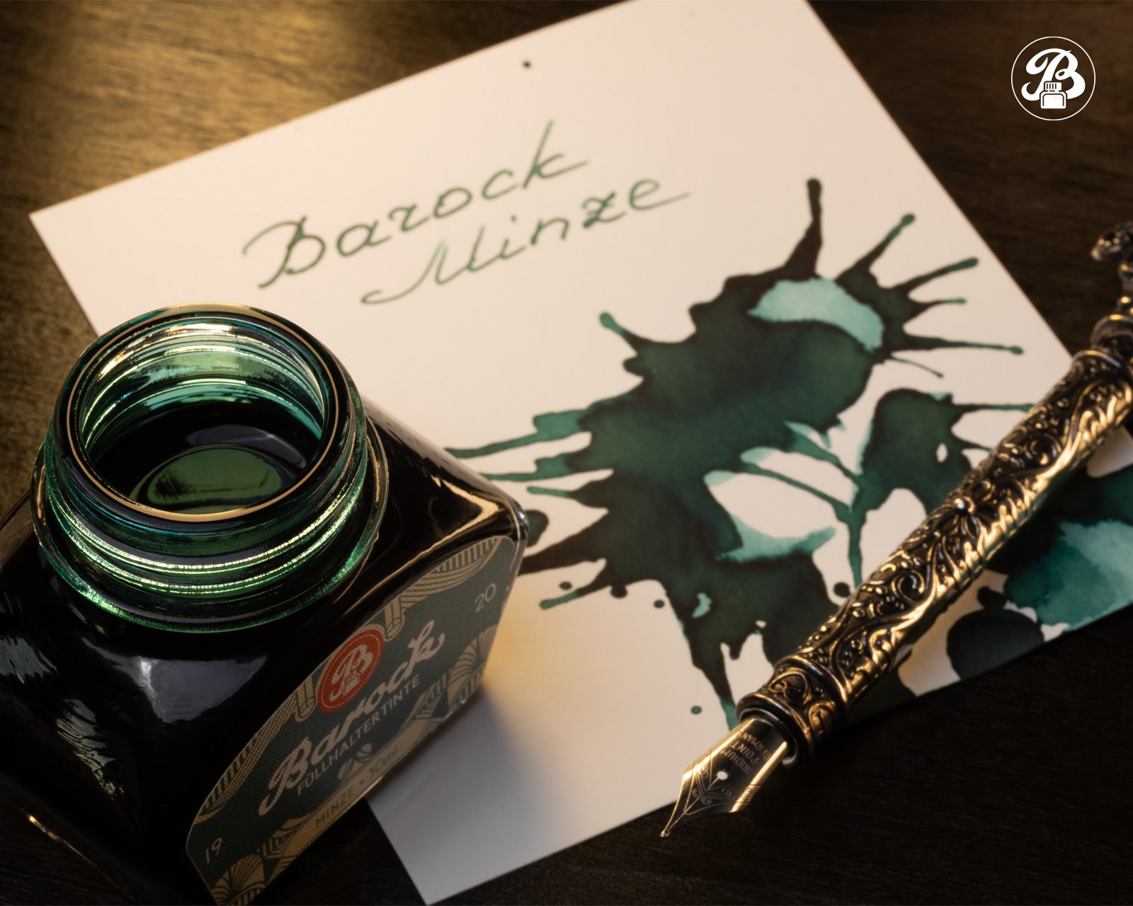 Encre pour Stylo Plume Barock 1920 Mint 30ml Octopus