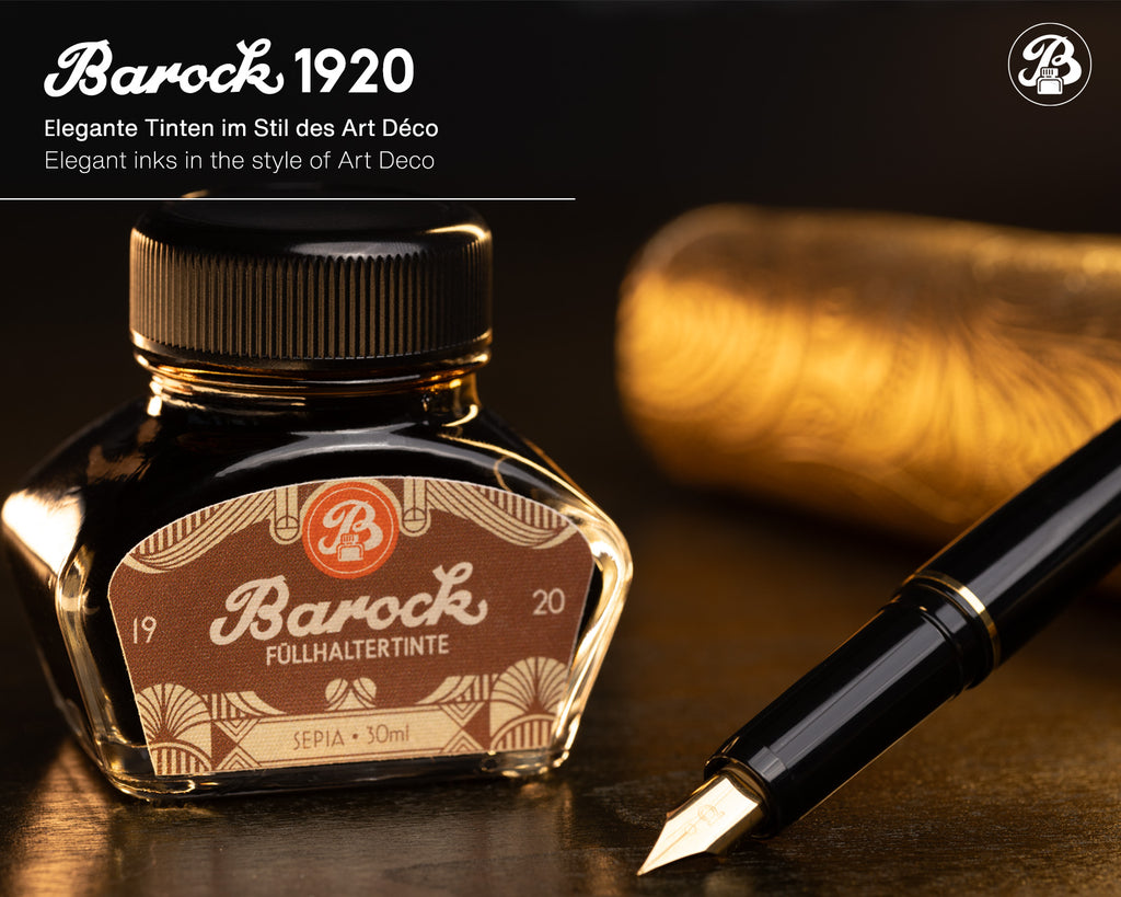 Encre pour Stylo Plume Barock 1920 Sepia 30ml Octopus