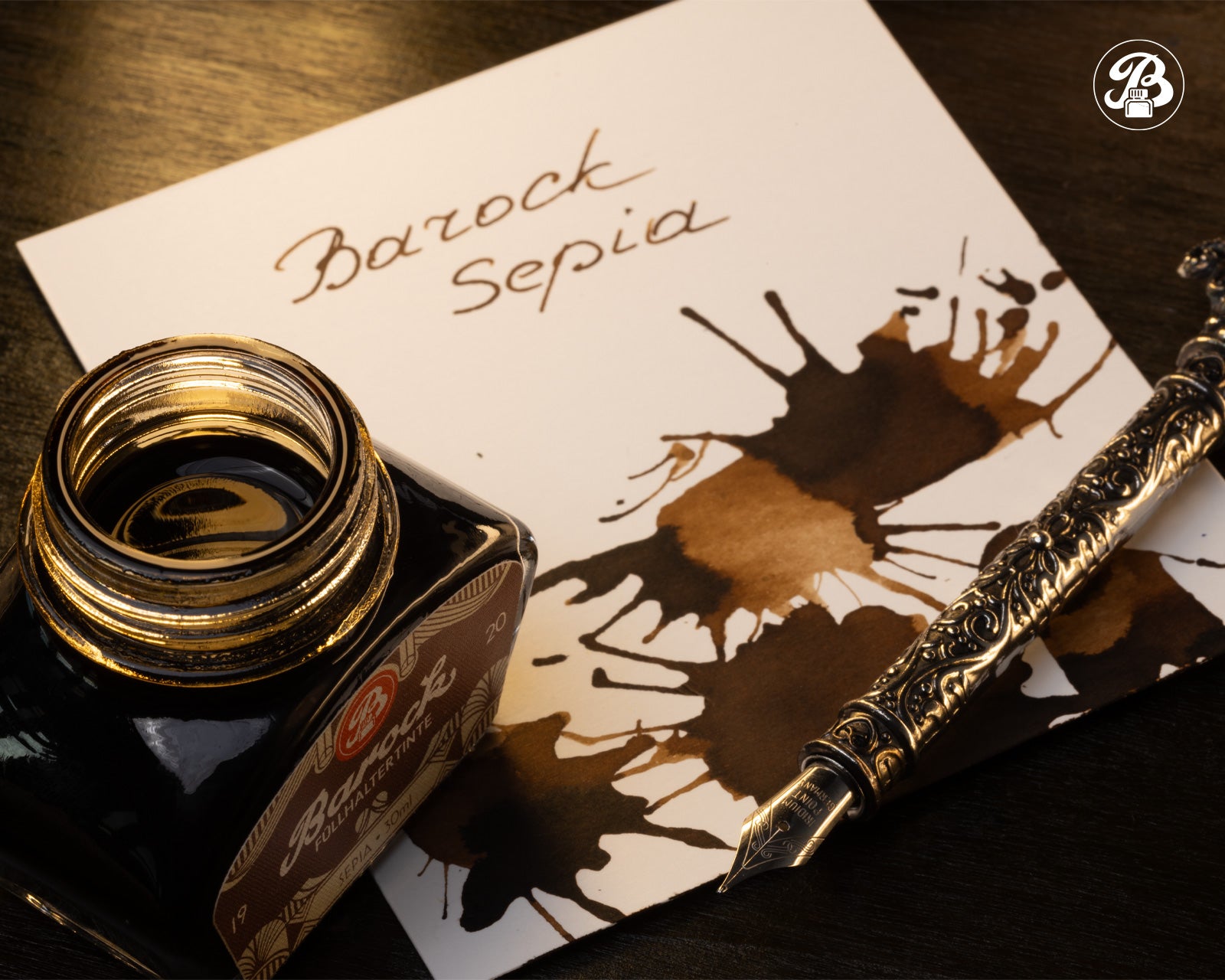 Encre pour Stylo Plume Barock 1920 Sepia 30ml Octopus