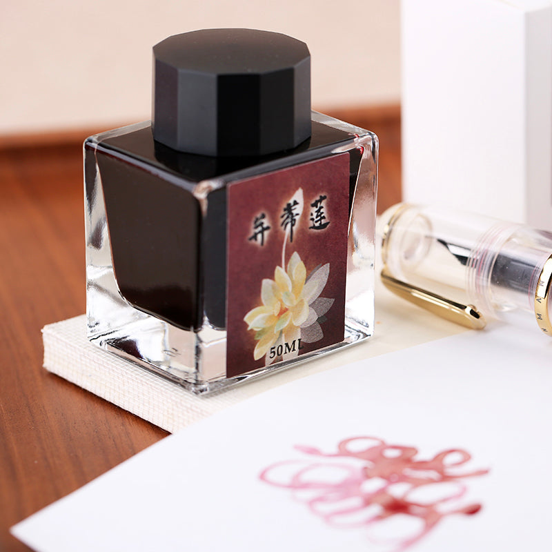 Encre pour Stylo-Plume Lotus Jumeaux 50ml MAJOHN