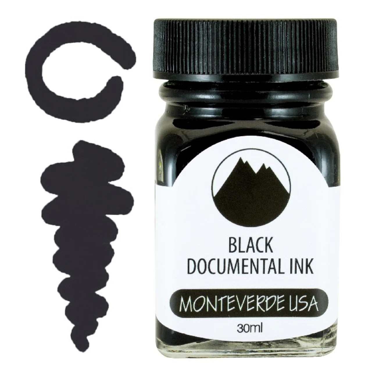Encre pour Stylo Plume Black Documental 30ml Monteverde USA