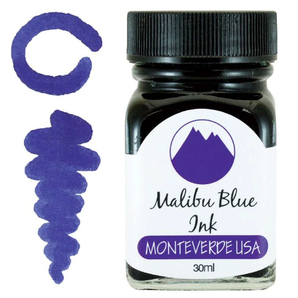 Encre pour Stylo Plume Malibu Blue 30ml Monteverde USA