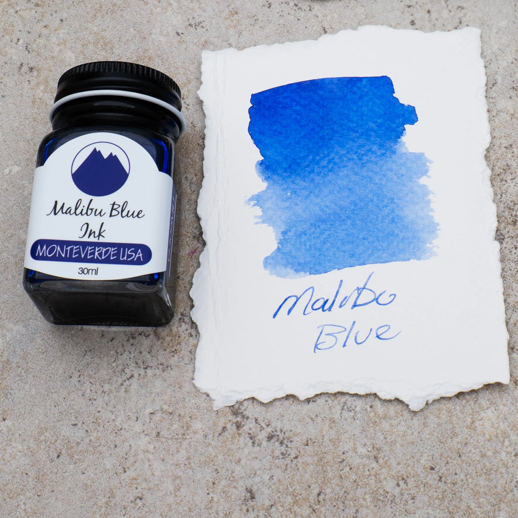 Encre pour Stylo Plume Malibu Blue 30ml Monteverde USA