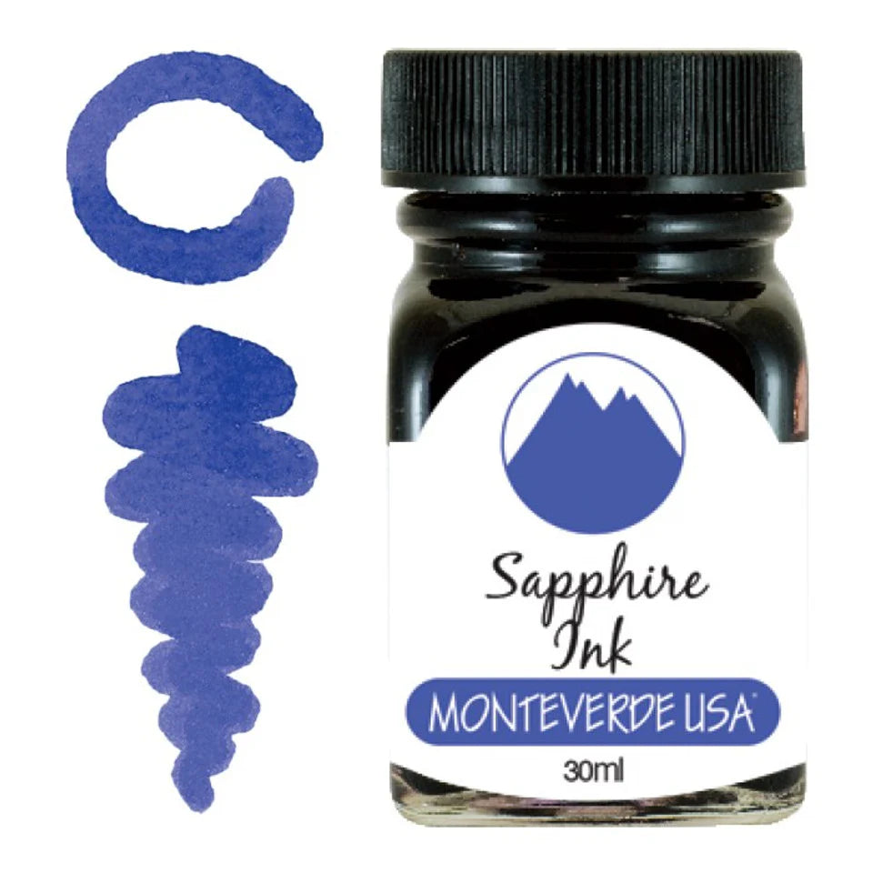Encre pour Stylo Plume Sapphire 30ml Monteverde USA
