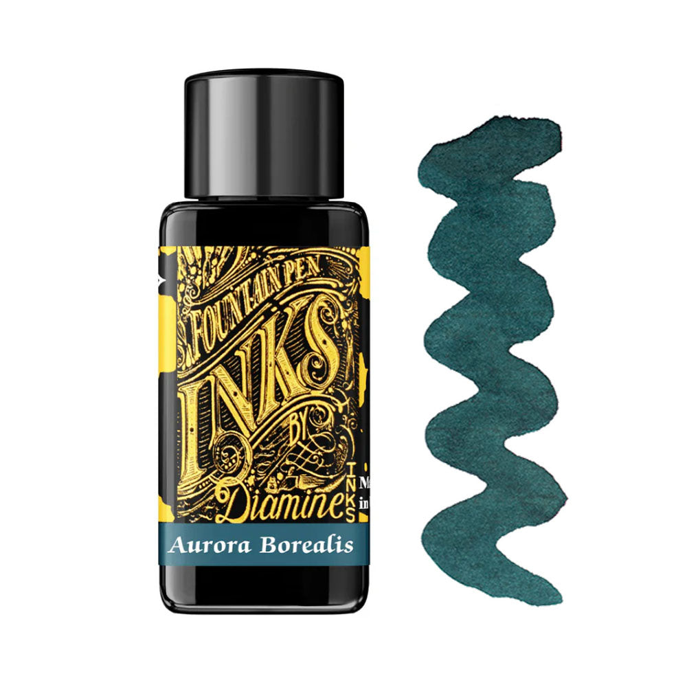 Encre pour Stylos-Plume Aurora Borealis 30ml Diamine