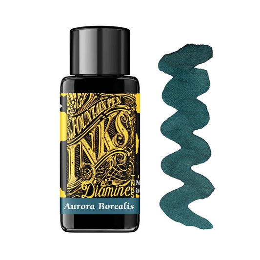 Encre pour Stylos-Plume Aurora Borealis 30ml Diamine