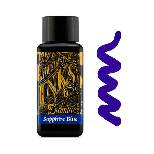 Encre pour Stylos-Plume Sapphire Blue 30ml Diamine
