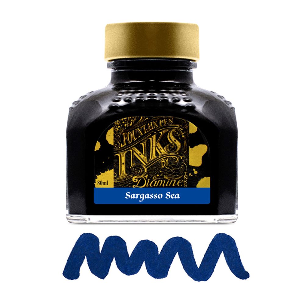 Encre pour Stylos-Plume Sargasso Sea 80ml Diamine