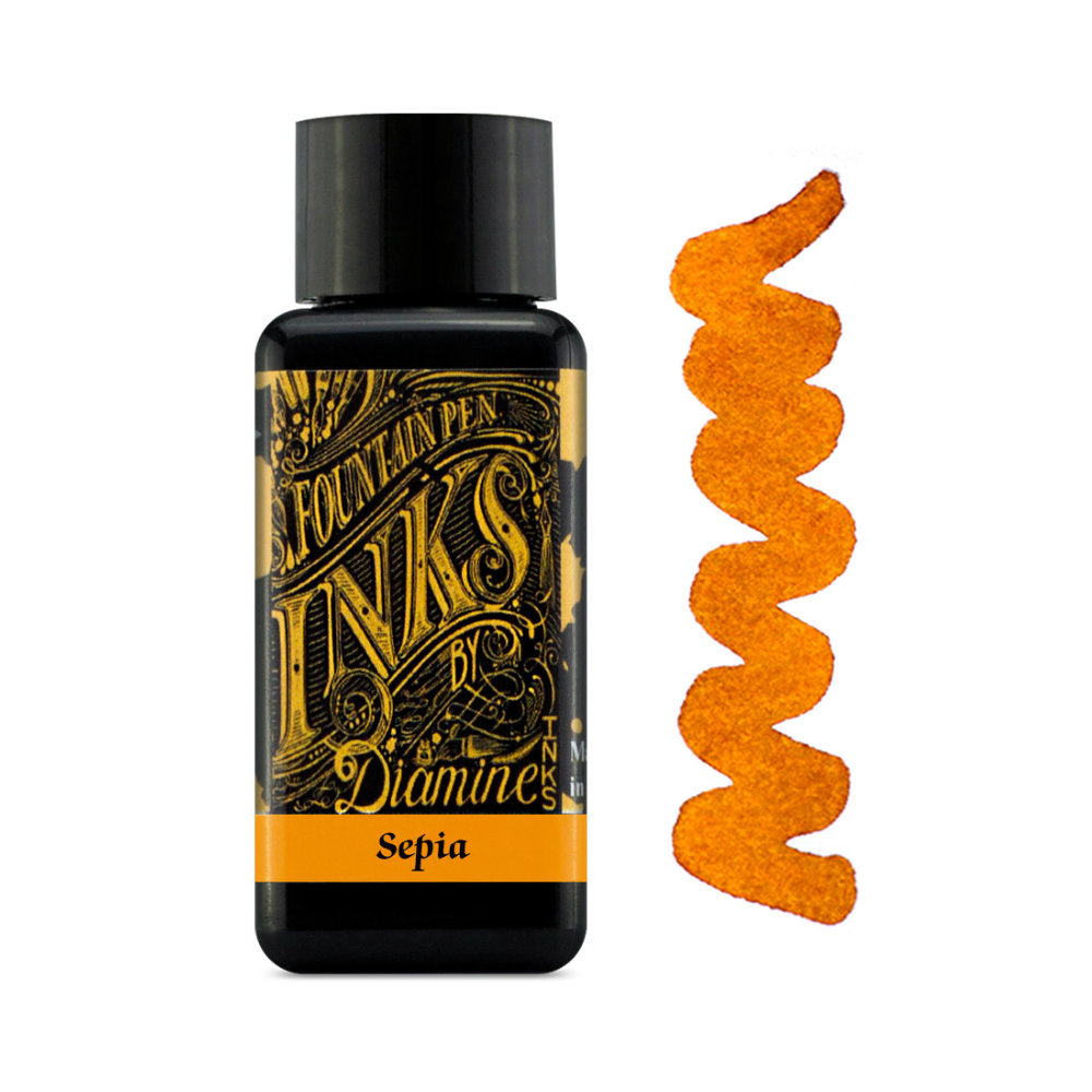 Encre pour Stylos-Plume Sepia 30ml Diamine