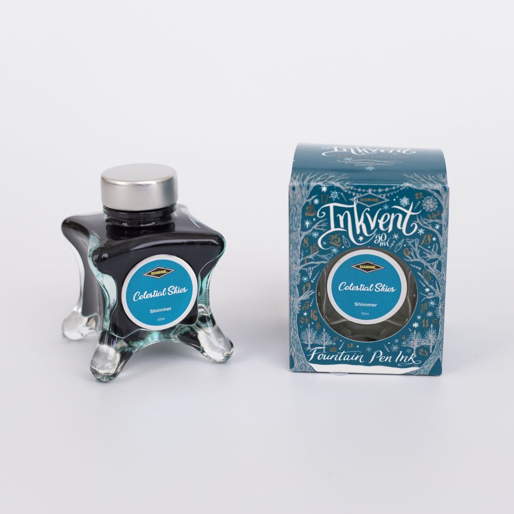 Encre Shimmer Celestial Skies Inkvent Teal Edition 50ml Diamine