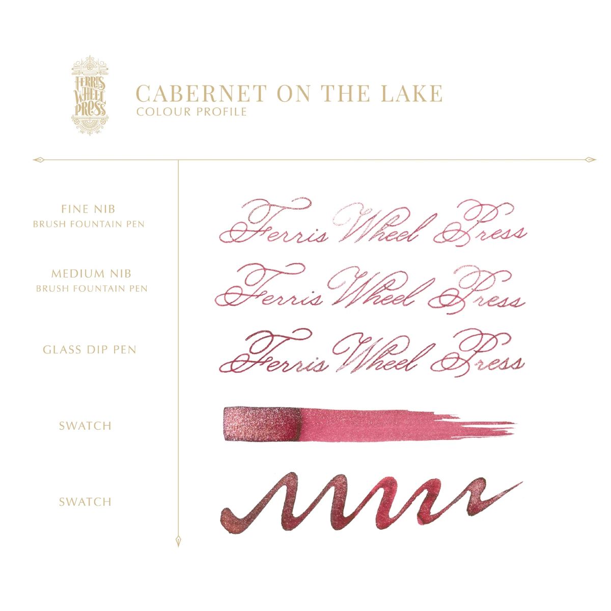 Encres pour Stylos-Plume Cabernet on the Lake 38ml Ferris Wheel Press