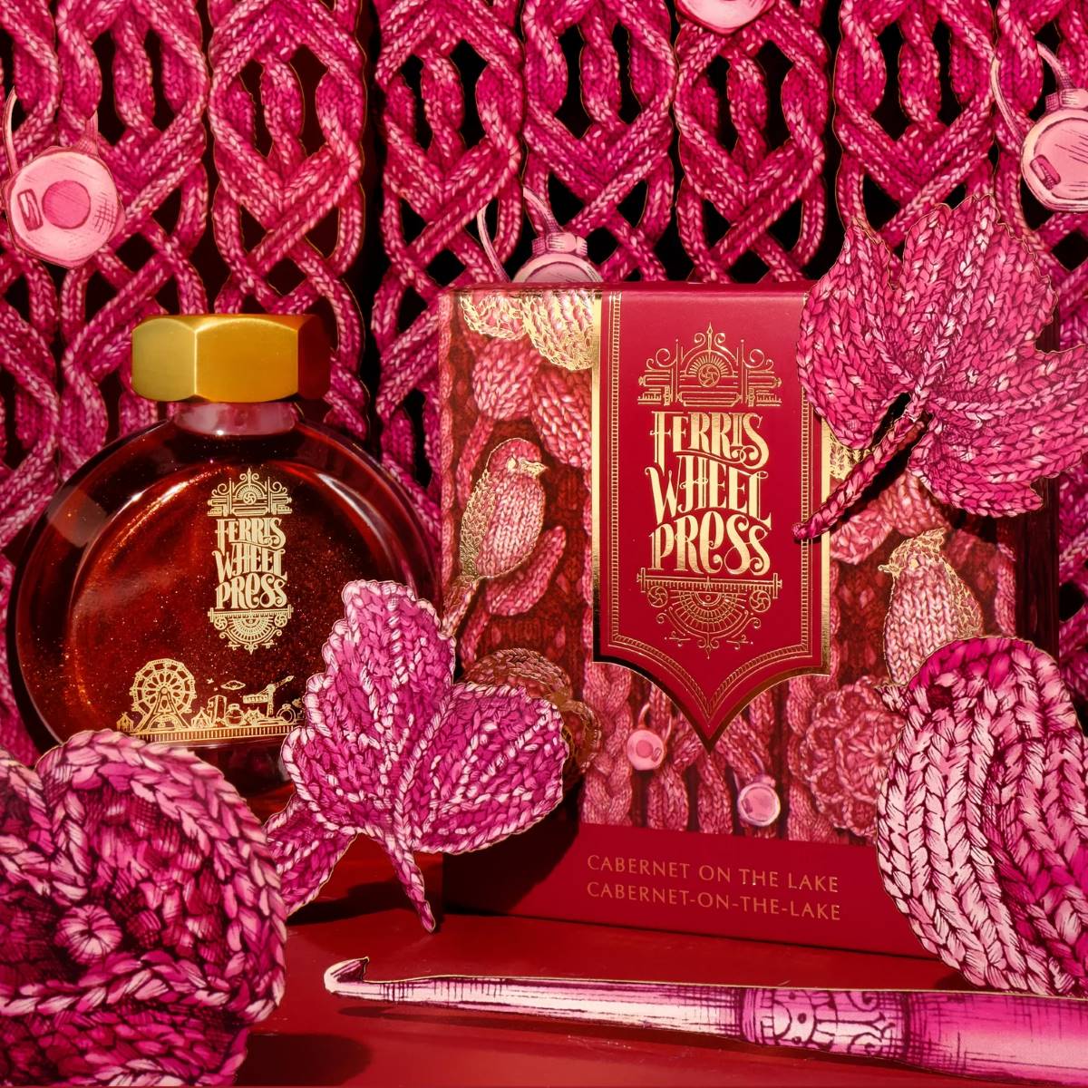 Encres pour Stylos-Plume Cabernet on the Lake 38ml Ferris Wheel Press