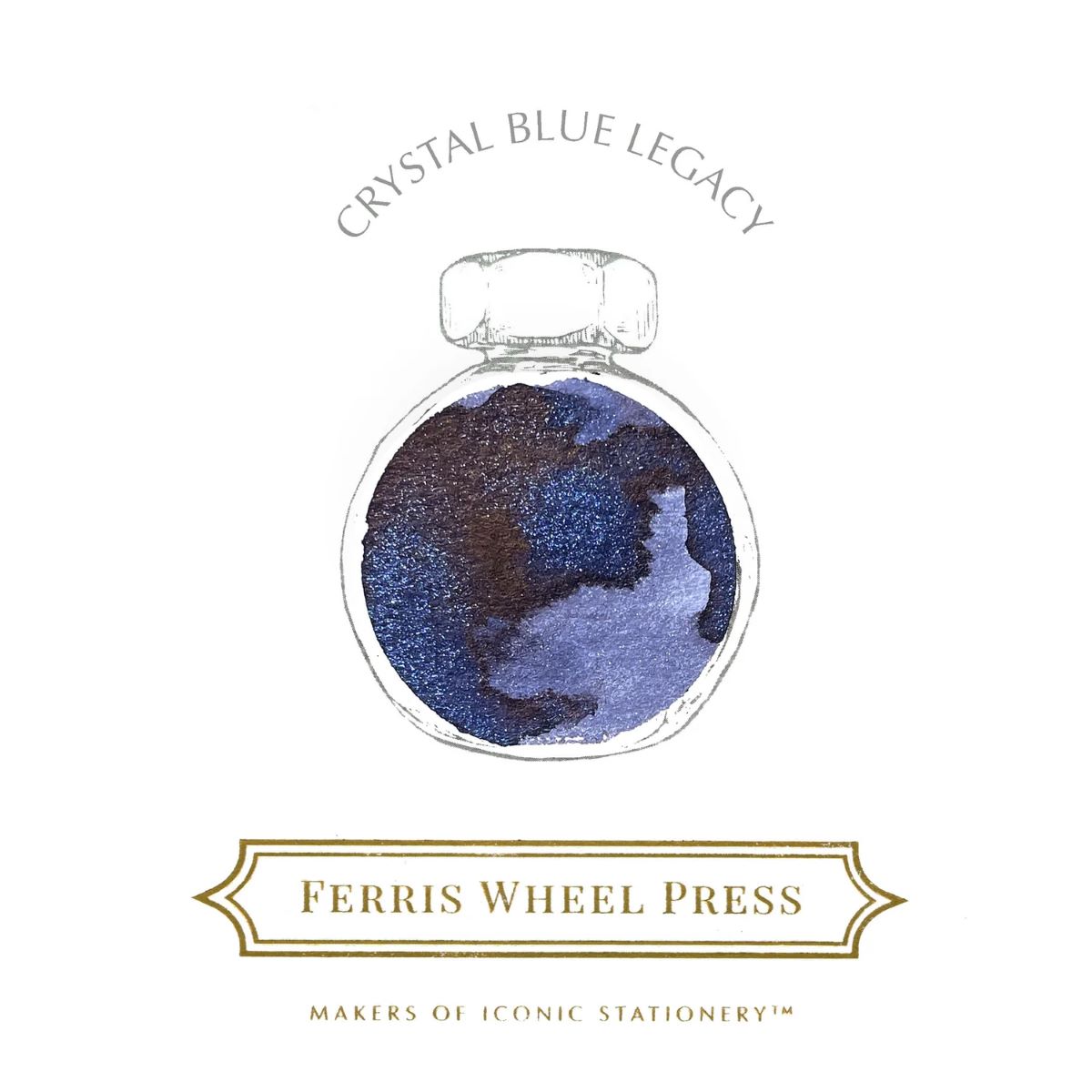 Encres pour Stylos-Plume Crystal Blue Legacy 38ml Ferris Wheel Press
