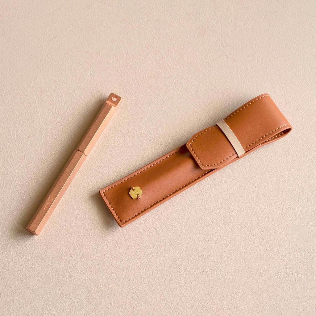 Étui pour 1 Stylo Classic Reflect Caramel YStudio