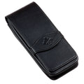 Étui pour 4 Stylos en Cuir "Logo Fleur" Noir Diplomat