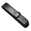 Étui pour 1 Stylo en Cuir "Logo Fleur" Noir Diplomat