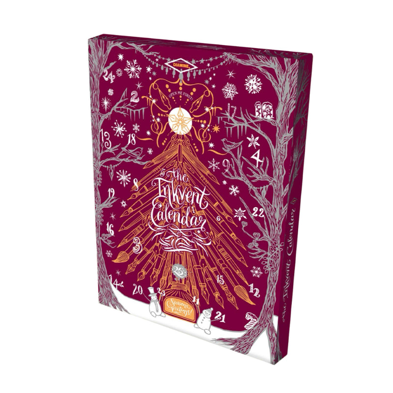Calendrier InkVent Burgundy Edition - Set de 25 Encres Diamine