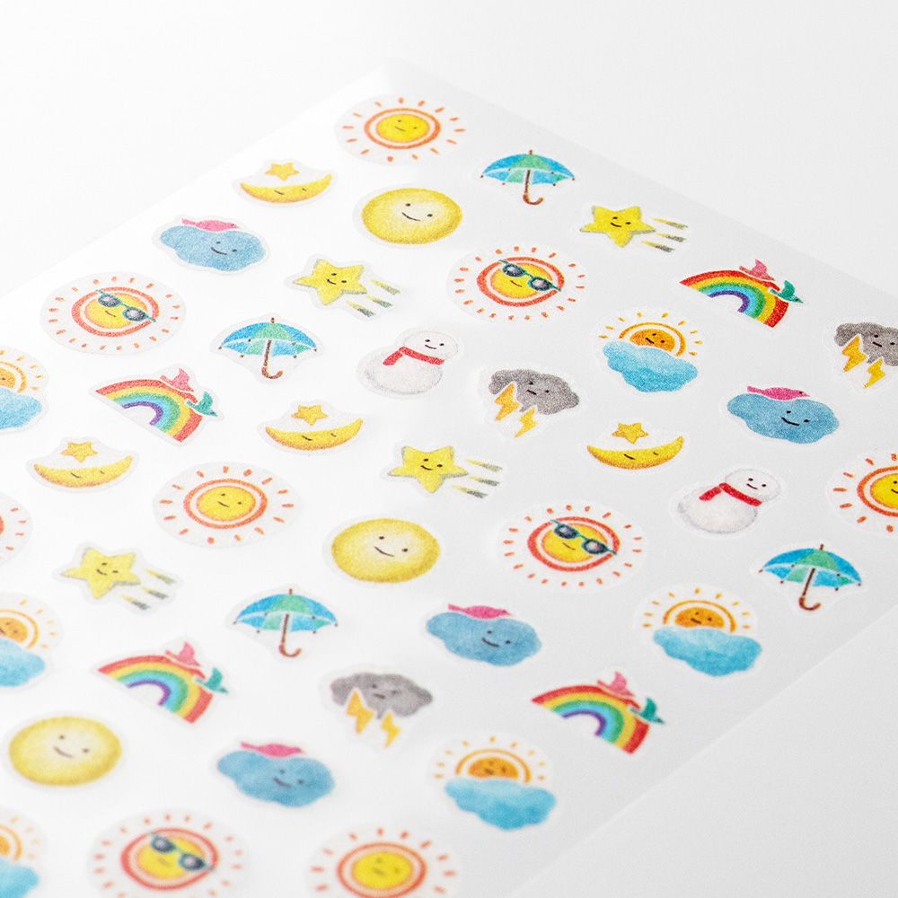 Stickers pour Journal Motifs Météo Midori