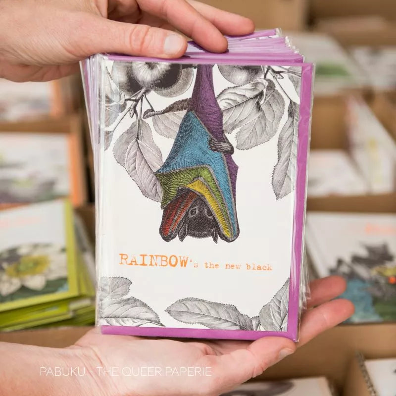 Carte de Vœux Rainbow’s Black Pabuku