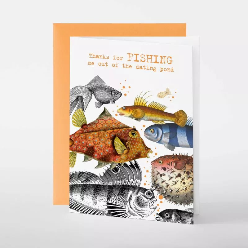 Carte de Vœux Fish Dating Pond Pabuku