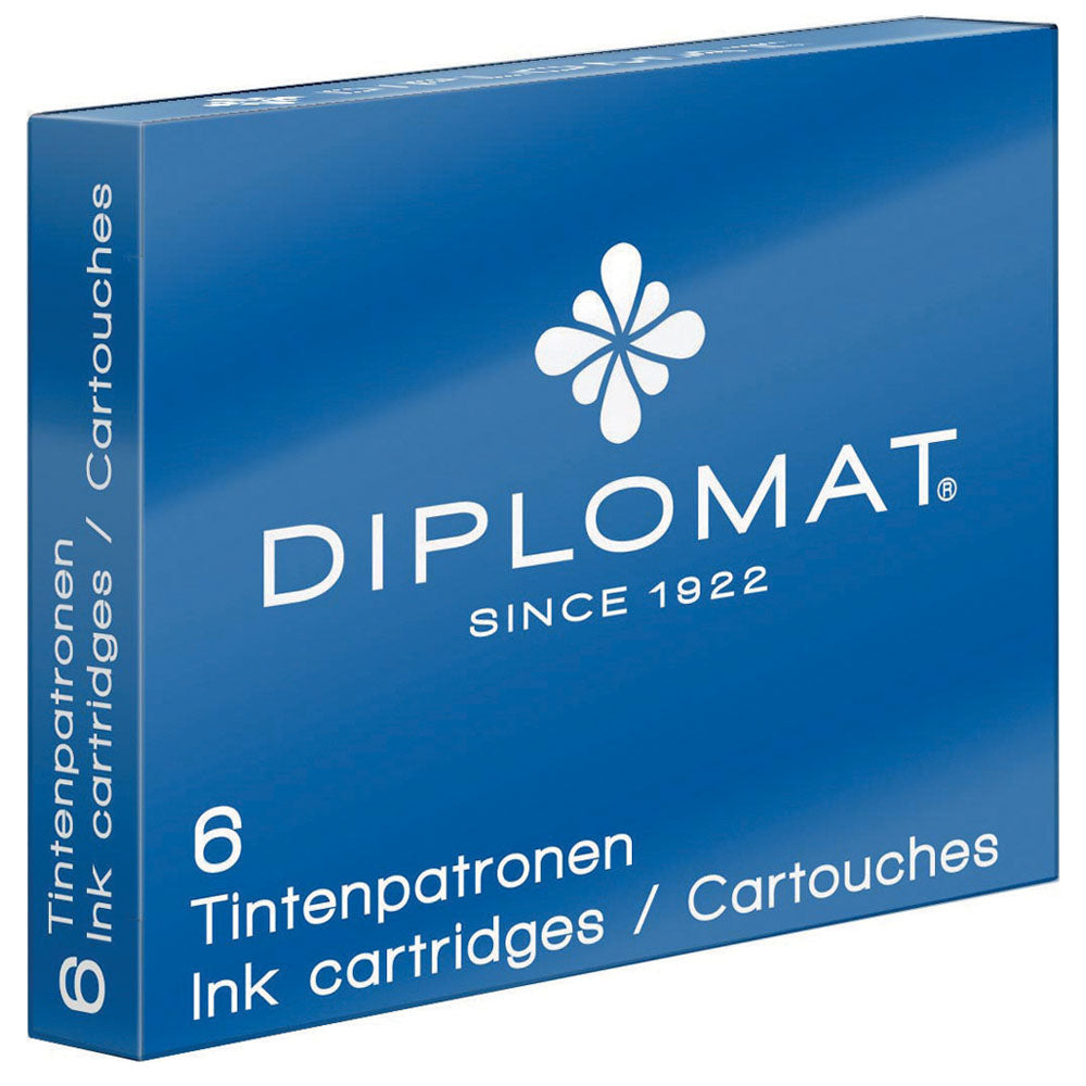 Pack de 6 Cartouches Encre Bleu Diplomat