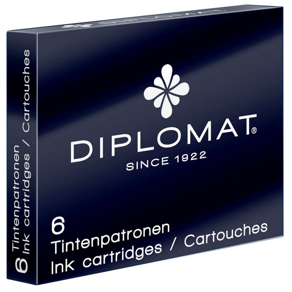 Pack de 6 Cartouches Encre Noir Diplomat