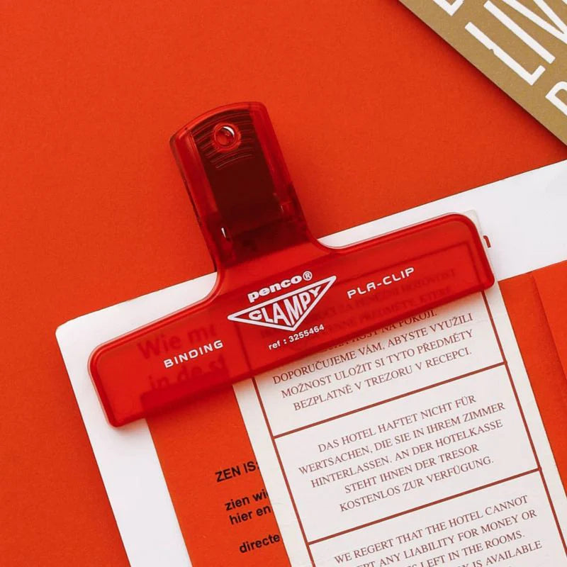 Pince Pla-Clip Rouge Transparent Penco