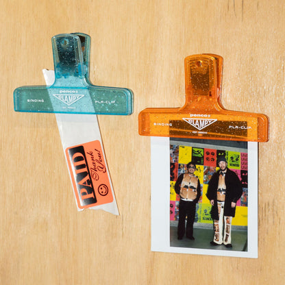 Pince Pla-Clip Pailleté Vert Clair Penco