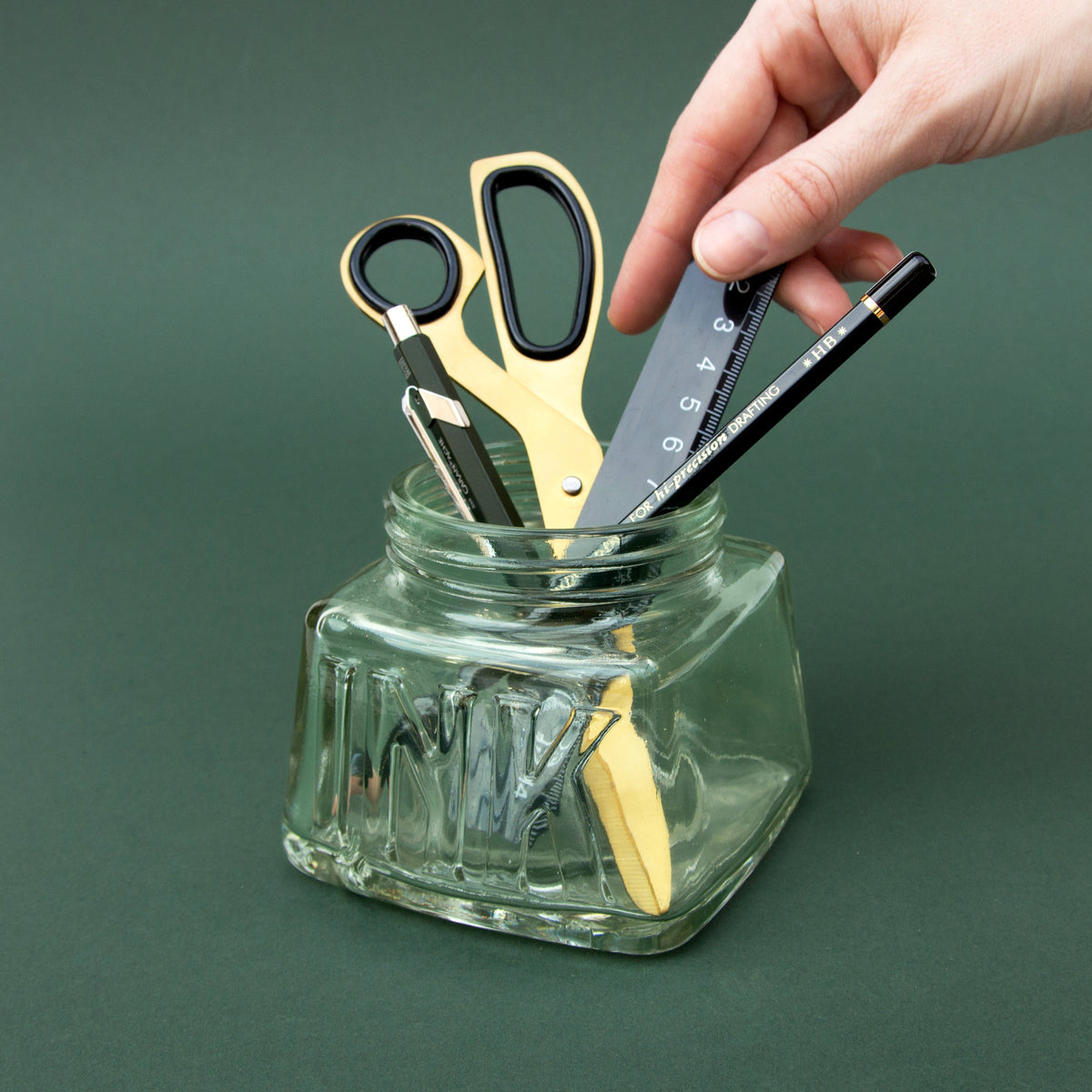 Pot de Rangement Bouteille d'Encre en Verre Suck UK