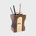 Pot de Rangement Taille-crayon Géant Bois Foncé SUCKUK